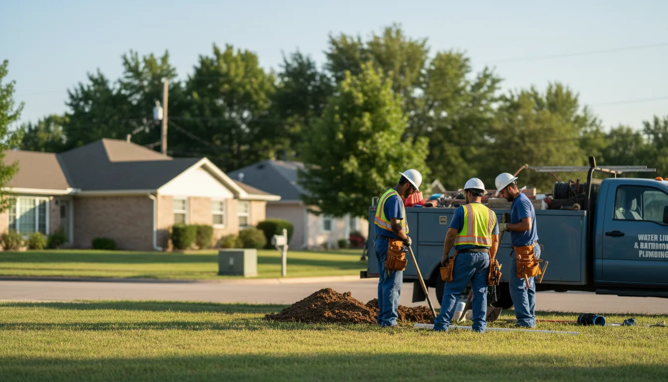 Residential water line and bathroom plumbing service in Wake Forest, NC